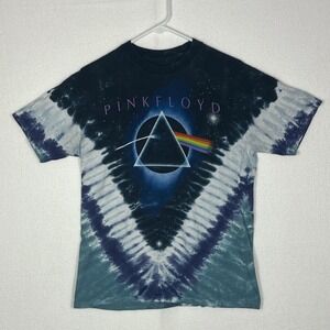 Liquid blue Pink Floyd tie-dye tee blue and black men's med